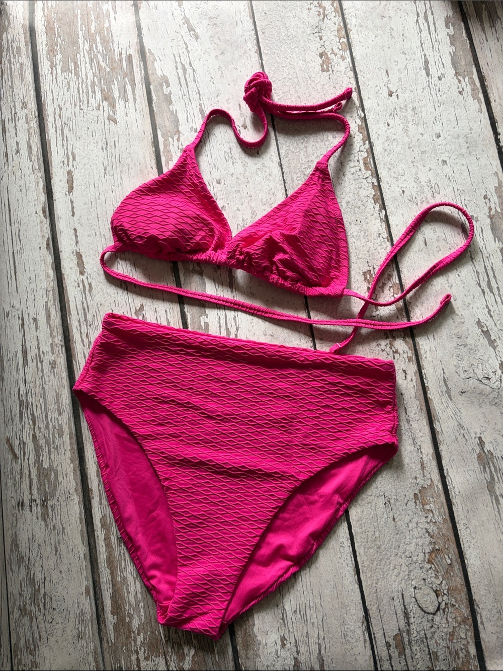 Victoria Secret Pink Textured Two-Piece Bikini Set - Sz M